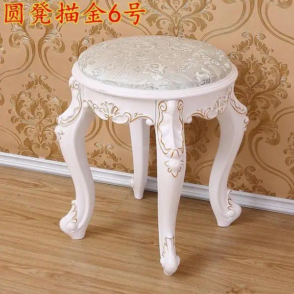 Style 19 Европейский гребень стул для макияжа простой современный ткань твердой древесины туалетный стул для ногтей сад спальня скамейка для обуви - Цвет: Style 19