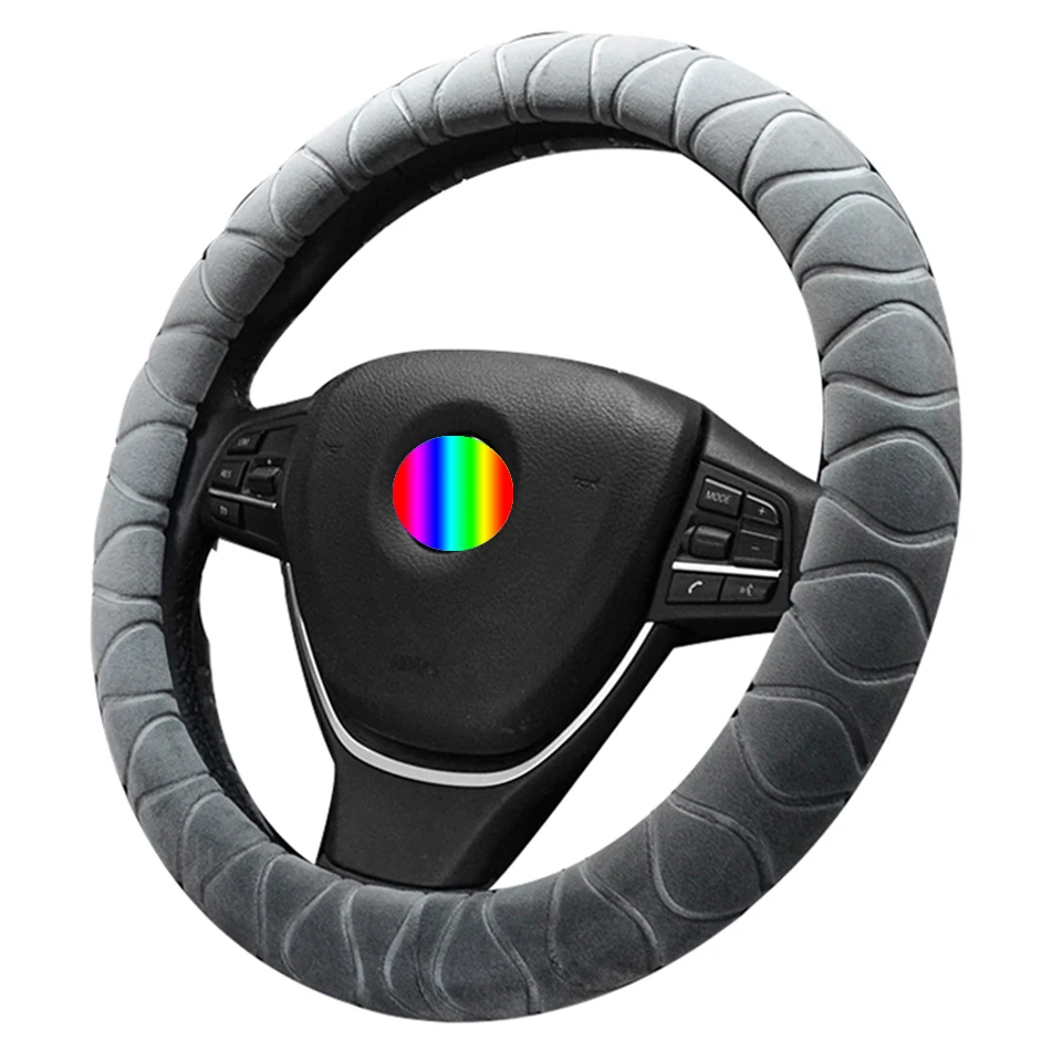 

38CM Soft Warm Plush Winter Car Steering-Wheel Cover Universal Steering Wheel Cover Auto Supplies Cars Accessories For bmw