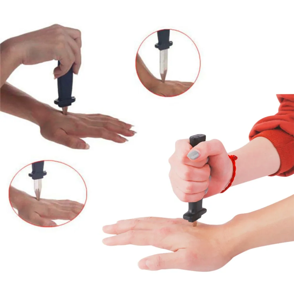 Лидер продаж! OCDAY Хэллоуин реквизит игрушки шутка Magic Пластик выдвижной Ножи