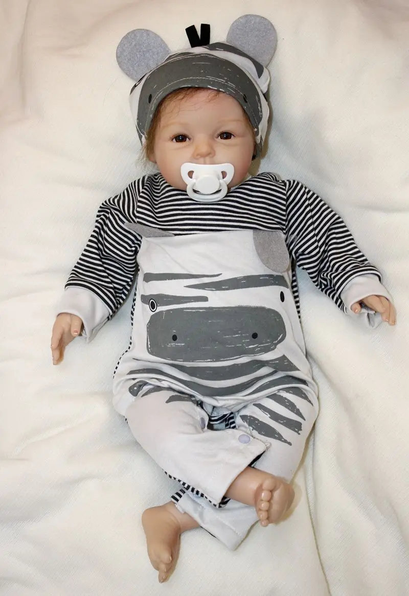 Кукла реборн 22 дюйма мультяшный стиль мягкая силиконовая на ощупь для косплея