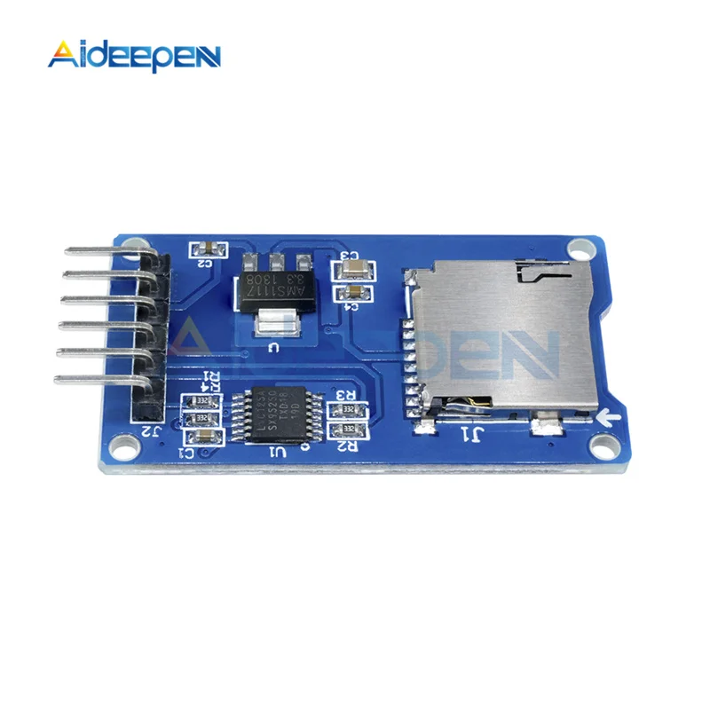 Модуль Micro SD TF Card плата для чтения карт расширения памяти интерфейсы SPI с