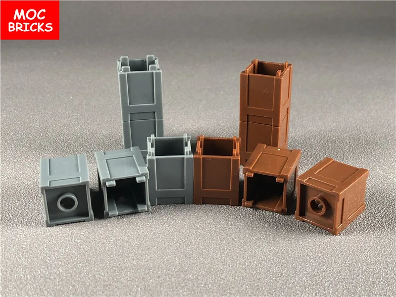 Конструктор MOC 50 шт./лот контейнер сделай сам коробка 2x2x2 открывающийся верх с 61780