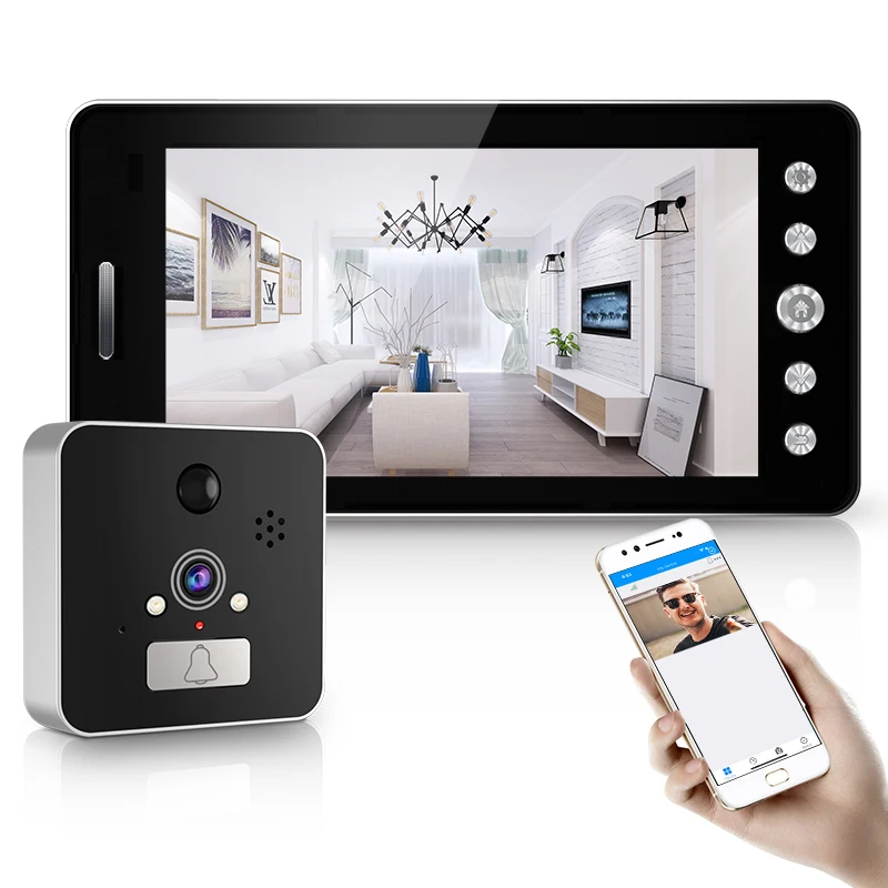 4.3 Inch 960 P/5 Inch 1080P Draadloze WIFI Deurbel Lange Tijd Standby Video Deurtelefoon
