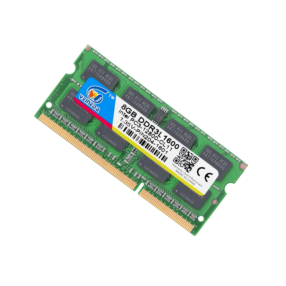 veineda laptop ram ddr3l 8gb 1333 ram memoria ddr3l 1333mhz for intel amd sodimm ddr3l 8gb pc3 12800 204pin free global shipping