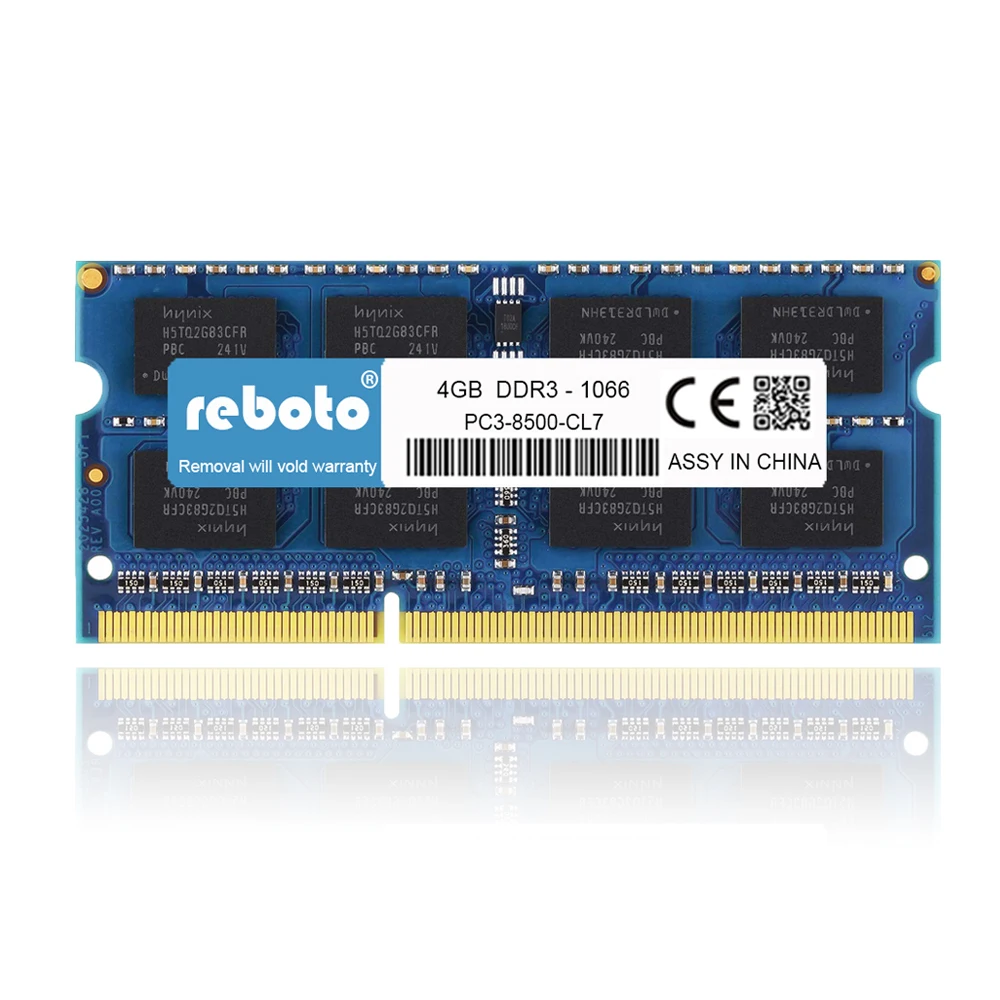 Reboto DDR3 4 ГБ 8 1066 МГц PC3 8500 1333 10600 1600 12800 память для ноутбука|laptop memory|notebook memoryddr3 1066mhz |