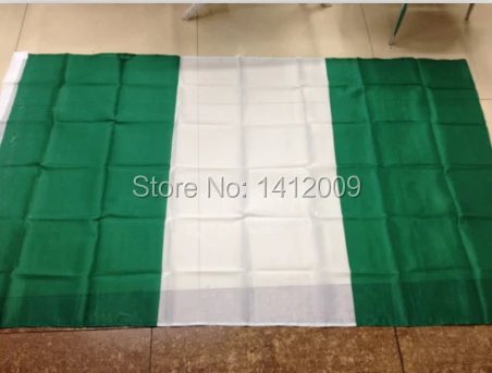 Бесплатная доставка 90*150 см висящий нигерийский Национальный флаг