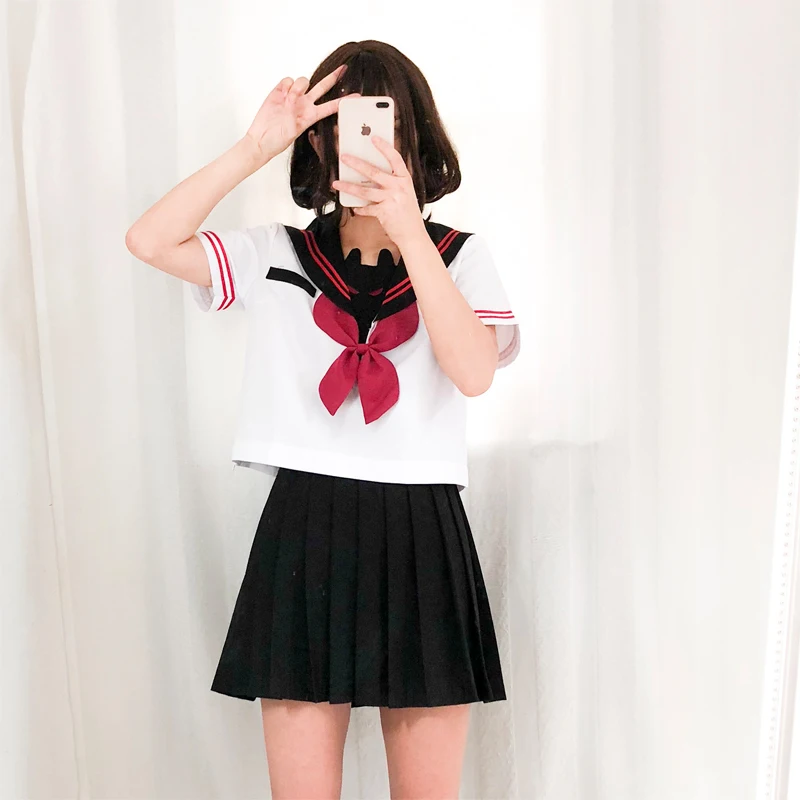 

Japanese Sailor Suit Female Student Graduation Class Uniform School Uniform Jk Uniform Pleated Skirt College Style Suit
