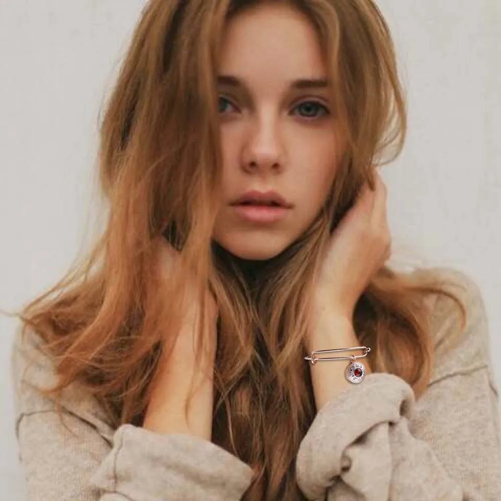 Горный Хрусталь Гравировка подвески оснастки браслет для Для женщин розового