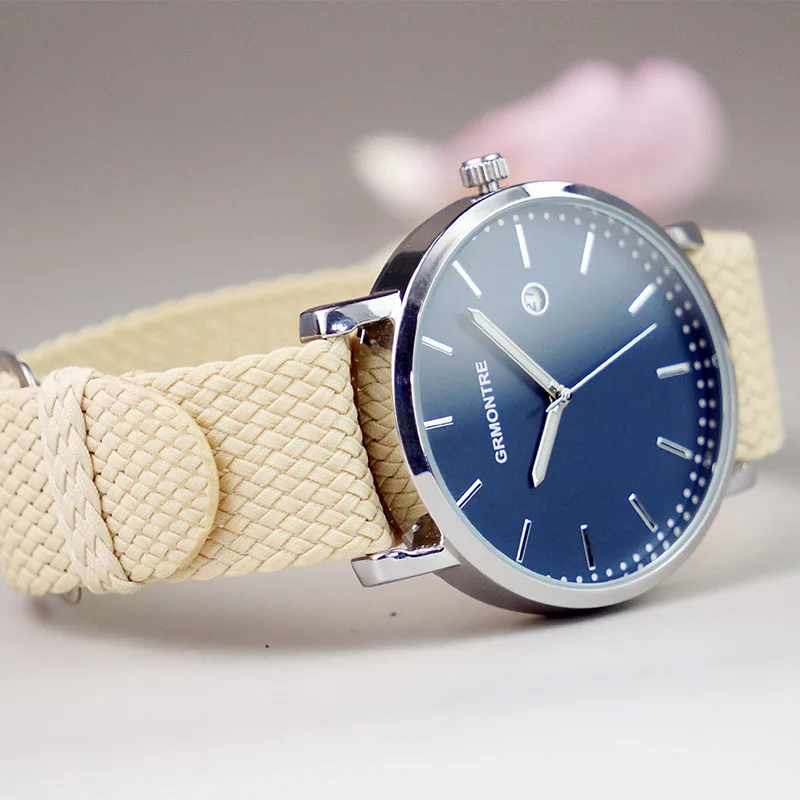 Простые деловые часы новинка 2017 Лучшие Роскошные мужские брендовые с нейлоновым