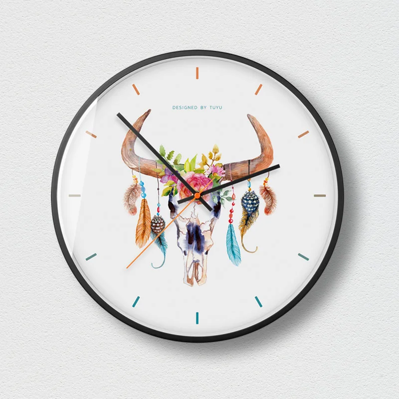 Boreal Europe elk individual character decorates wall clock contemporary and popular inspector wind anO5 | Дом и сад