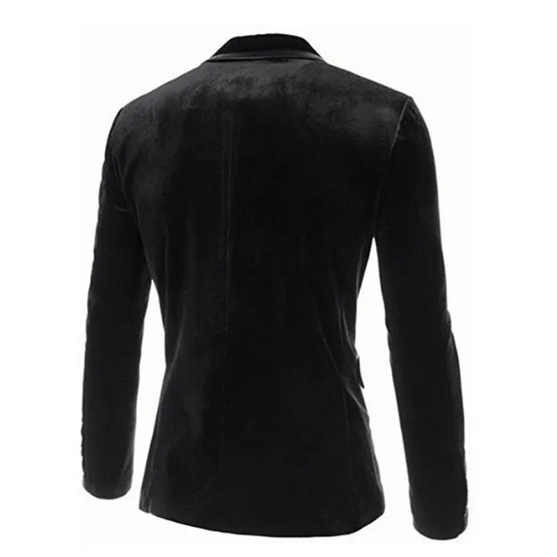 

Men's suit jacket velvet winter fashion men a grain of buckle jacket warm leisure quality custom business suit jacket