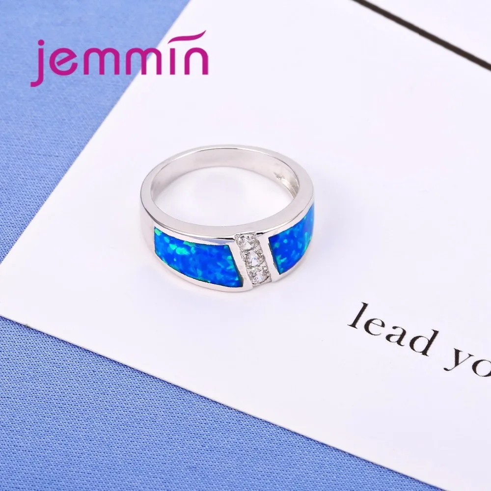 Женское кольцо Спиннер из серебра 925 пробы с голубым опалом|jewelry rings|jewelry wedding