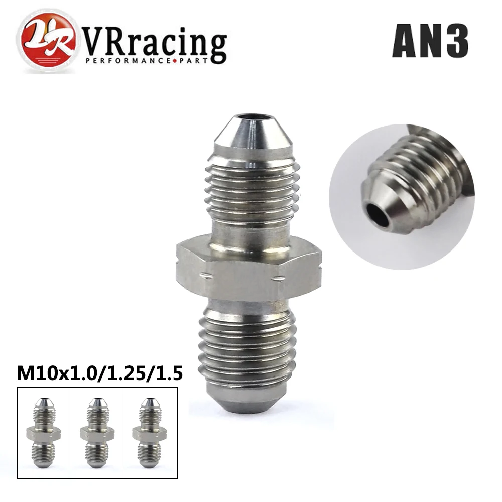 VR RACING AN3 Male 3/8x24 UNF to M10x1.25/M10x1.5/M10x1.0 Bubble Flare из нержавеющей стали тормозные фитинги