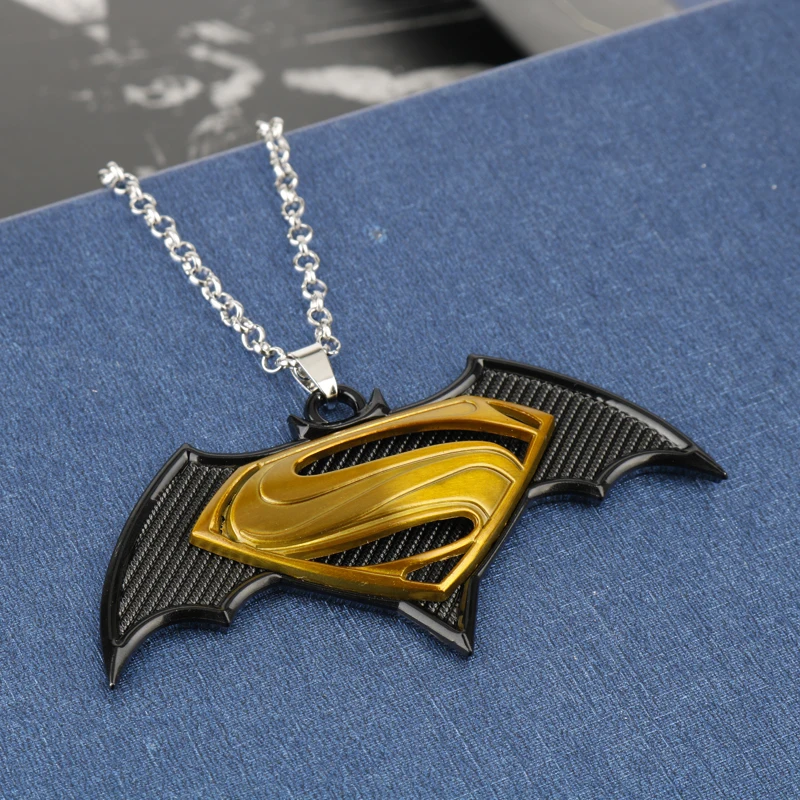 Хип-хоп летучая мышь с логотипом звено цепи ожерелье кулон для мужчин и женщин
