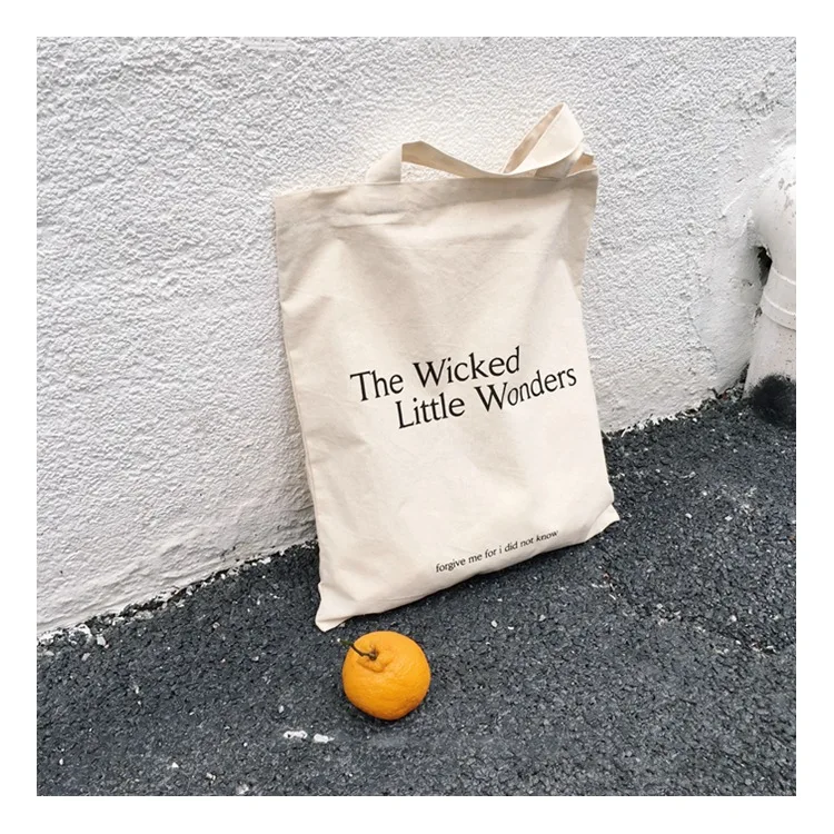 

2019 New Fashion Women Shoulder Bags Simple Casual Wild Cotton Canvas Cartoon Printing Letter Student Shopping Bags Handbags