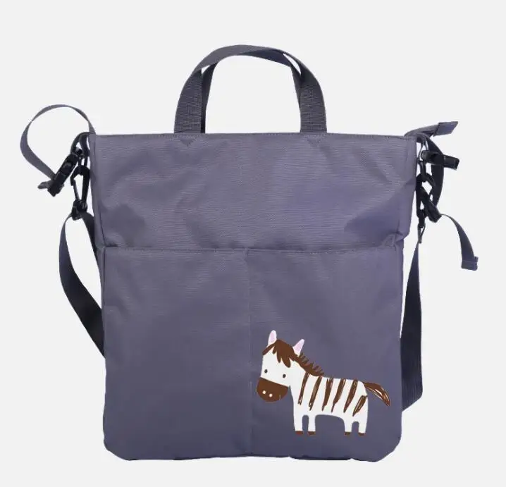Gray Zebra Детская коляска, большая сумка для прогулок, сумка для мам, подгузник, рюкзак для путешествий, пеленки, сумки для прогулочных колясок - Цвет: Gray Zebra