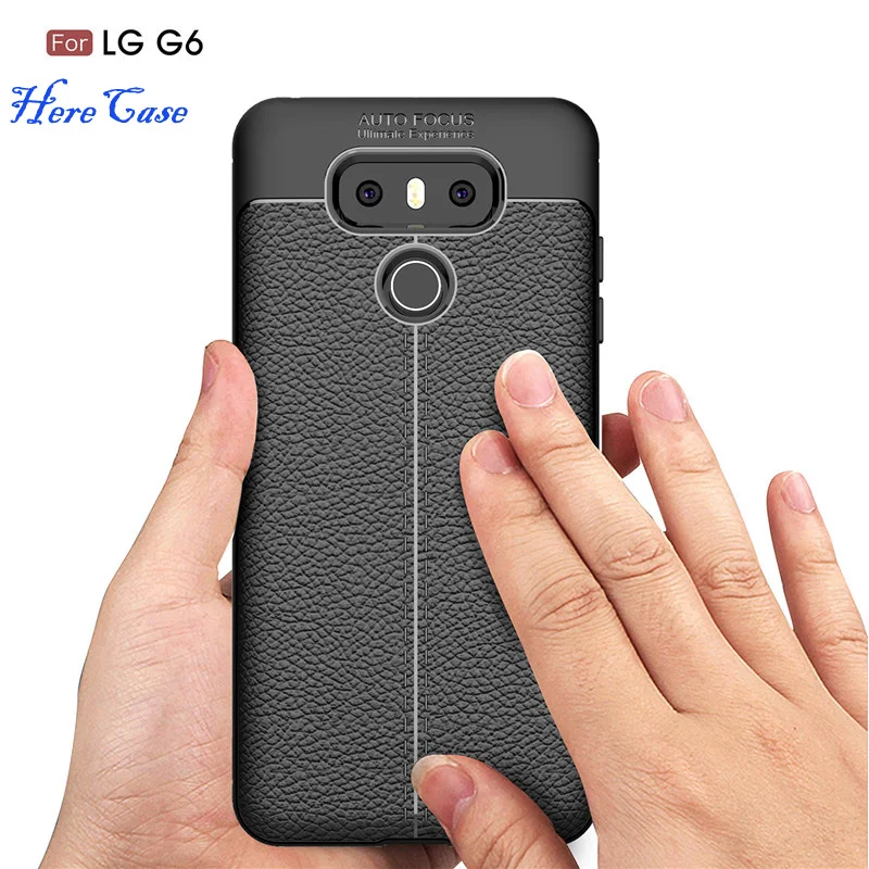 Противоударный чехол-накладка для LG G6 мягкий чехол из углеродной кожи и ТПУ |