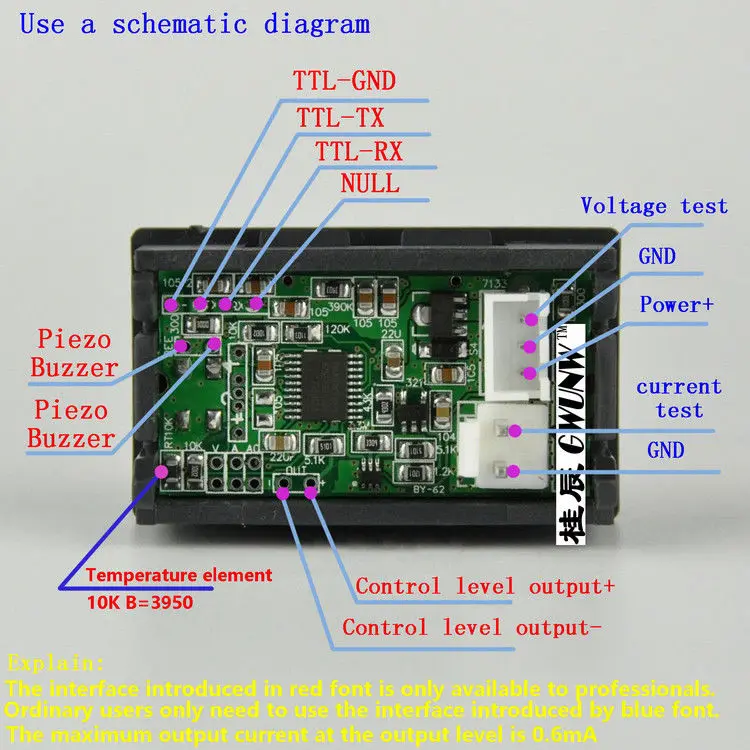0 96 &quotOLED дисплей 500V 100A DC Цифровой вольтметр Ампер температура Мощность модуль |