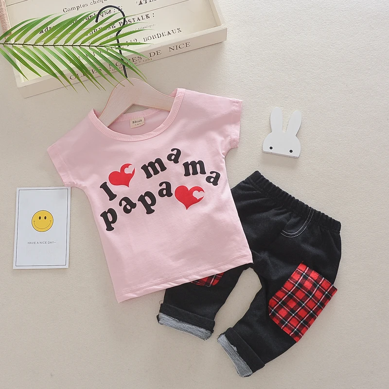 Детский хлопковый спортивный костюм BibiCola повседневный комплект одежды для