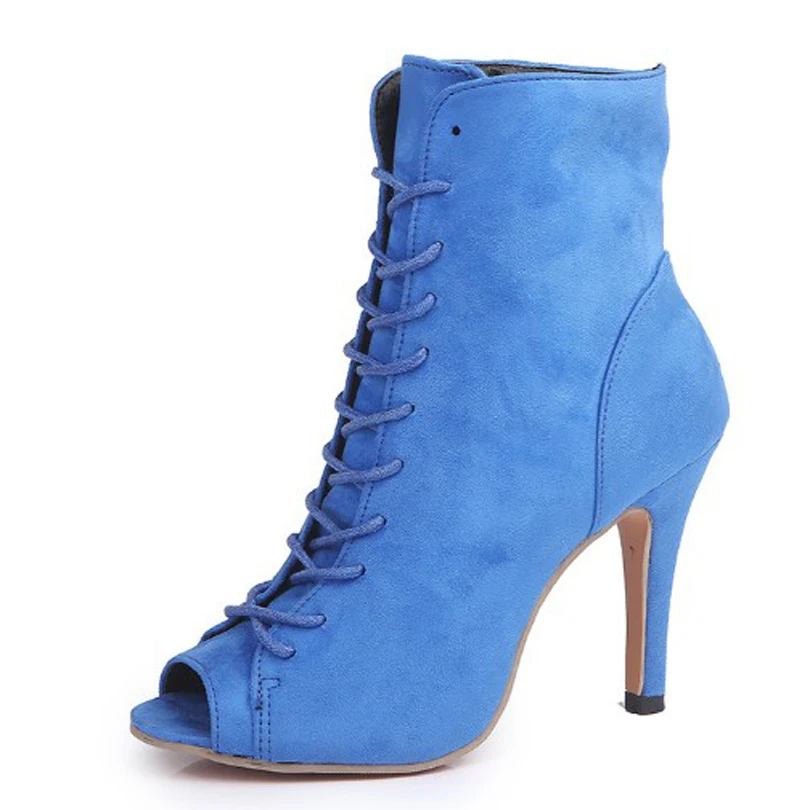 Round Toe Ladies Flock Lace-up Pump High Heels Rome Rubber Shoes For Women2018 Classics Size 34-43 | Обувь