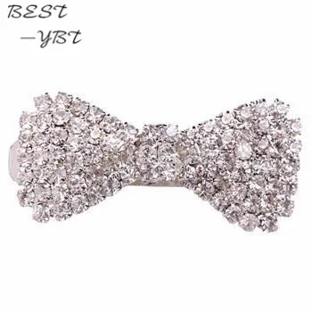 

1 X Fashion Women Girls Crystal Rhinestone Bowknot Barrette Hair Clip Clamp Hairpin Hair Accessories
