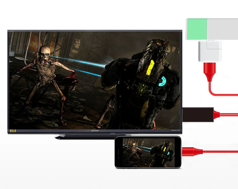 HD ТВ Цифровой AV адаптер 8 Pin к HDMI кабель USB HDMI 1080P Смарт конвертер кабель для Apple tv для iPhone X 8 7 цифровой кабель