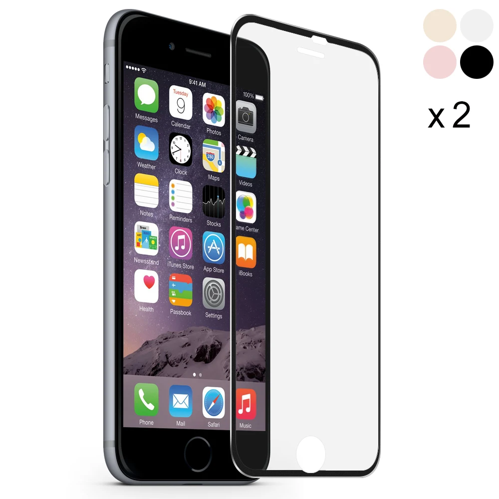 2 шт. из металла 3D полный охват для IPhone X 8 7 плюс 6 6S защита экрана закаленное стекло