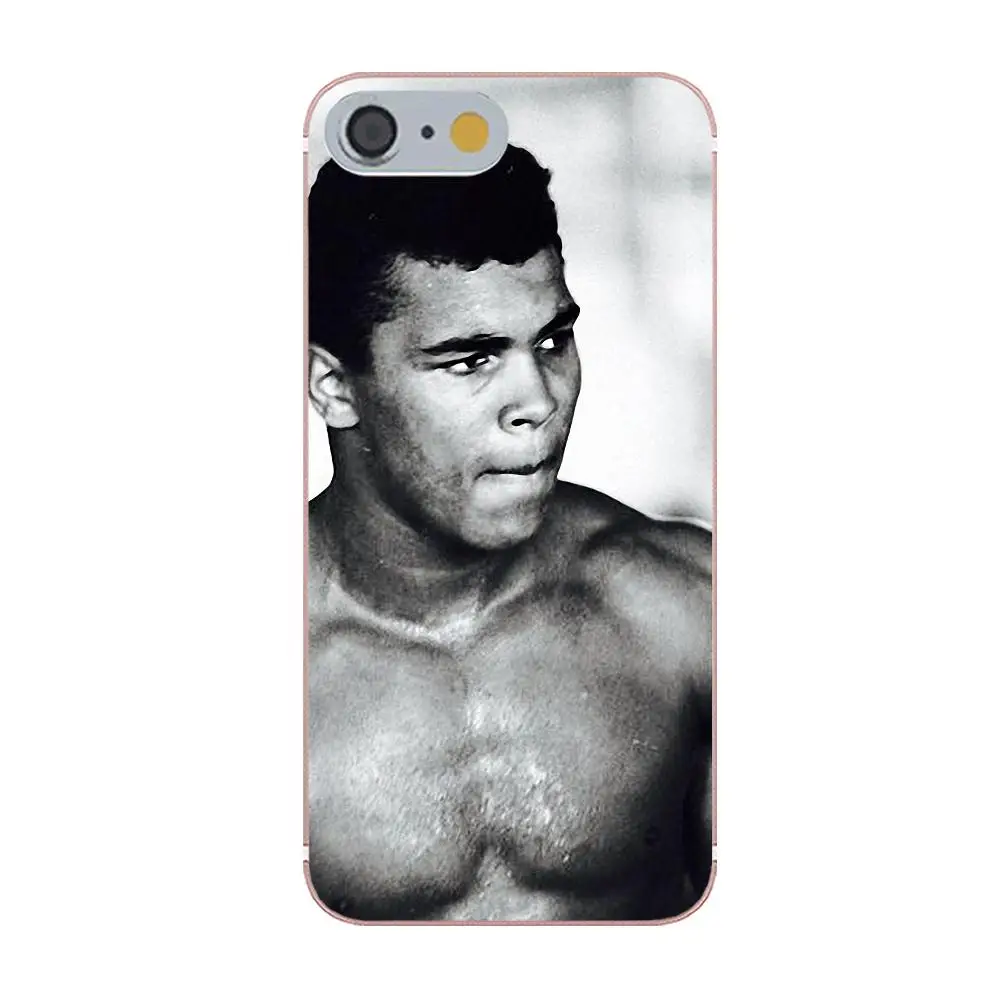 Мягкие чехлы для мобильных телефонов Apple iPhone 4 4S 5 5C 5S SE 6 6S 7 8 Plus X Muhammad Ali Boxing |