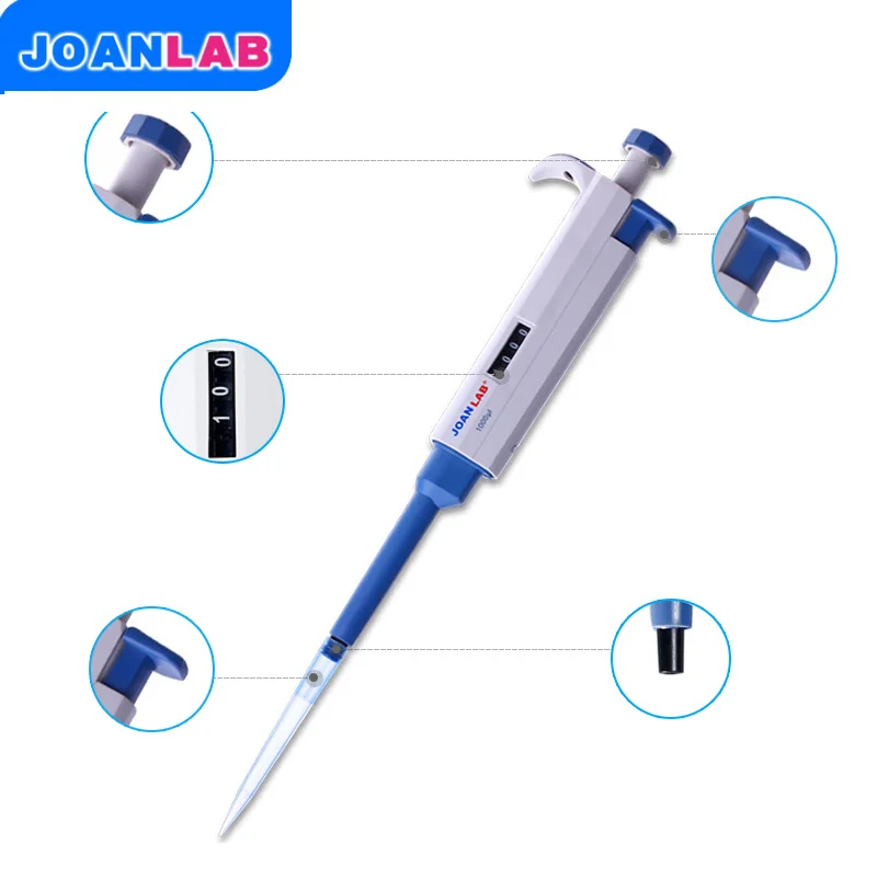 Лабораторная пипетка JOANLAB 20-200ul одноканальная Регулируемая микролабораторная