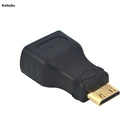 Мини совместимому с HDMI к HDMI-com адаптера Гнездовой разъем на обоих концах для подключения внешних устройств к F-M конвертер разъема для HD 1080P видео кабель адаптер устройство для HDTV