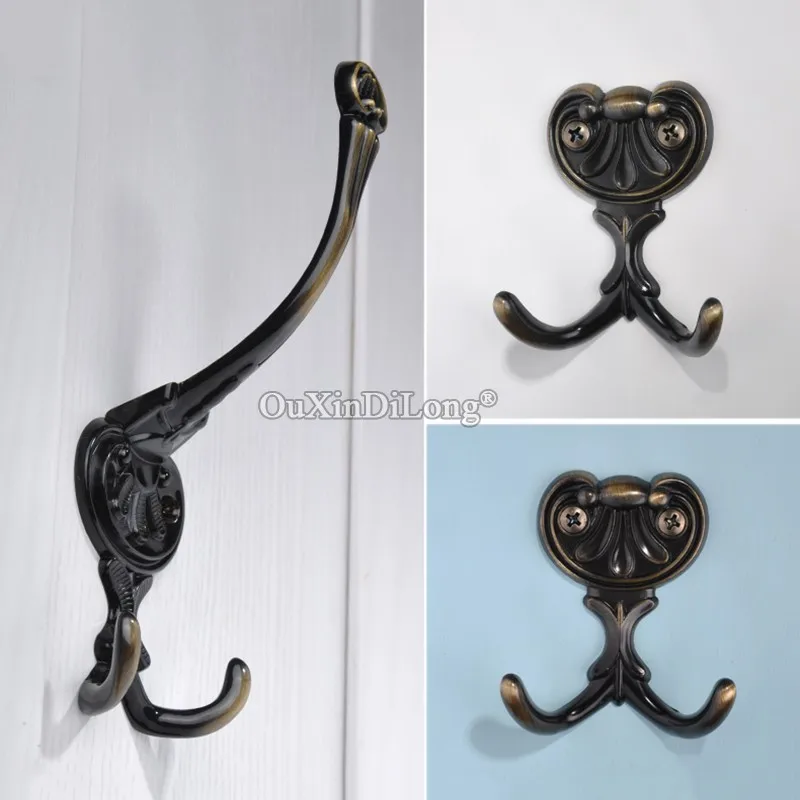 

10PCS Retro Vintage European Antique Solid Zinc Alloy Robe Hooks Coat Hook Key Bag Hook Clothes Robe Hangers