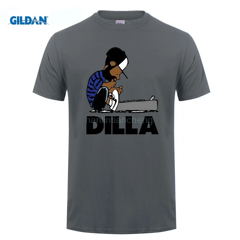 GILDAN Dilla Schroeder футболка Charlie Brown Jay Dee J хип хоп пончики MF DOOM хлопковая Футболка с