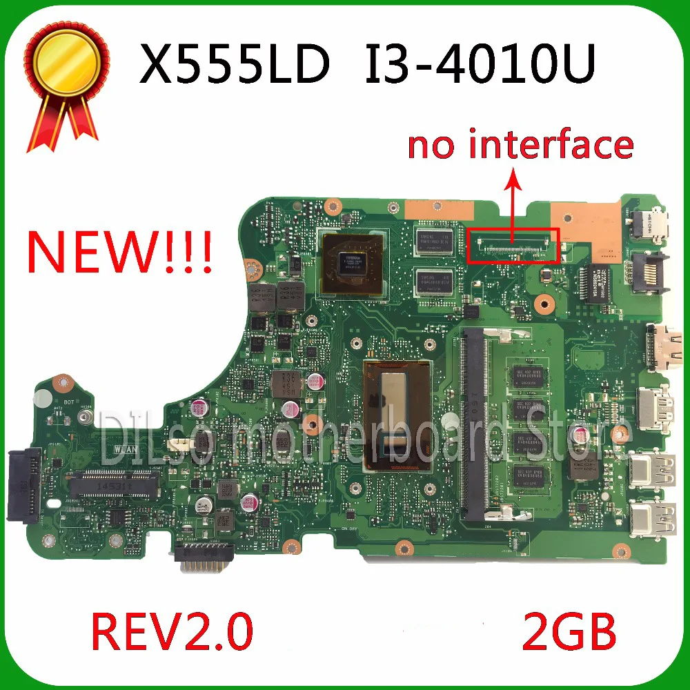 KEFU X555LD материнская плата для ASUS X555LP ноутбука rev2.0 i3 cpu тестовая плата|motherboard for asus|cpu