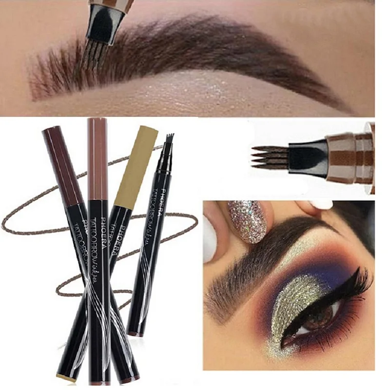 Профессиональный микроблейдинг 4 расчески ручка для бровей водонепроницаемая