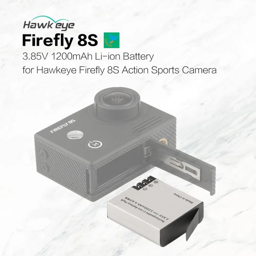 Hawkeye Firefly 8 S S009R 3 85 V 1200 mAh литий ионная Замена Спорт действия wifi камера Cam запасные
