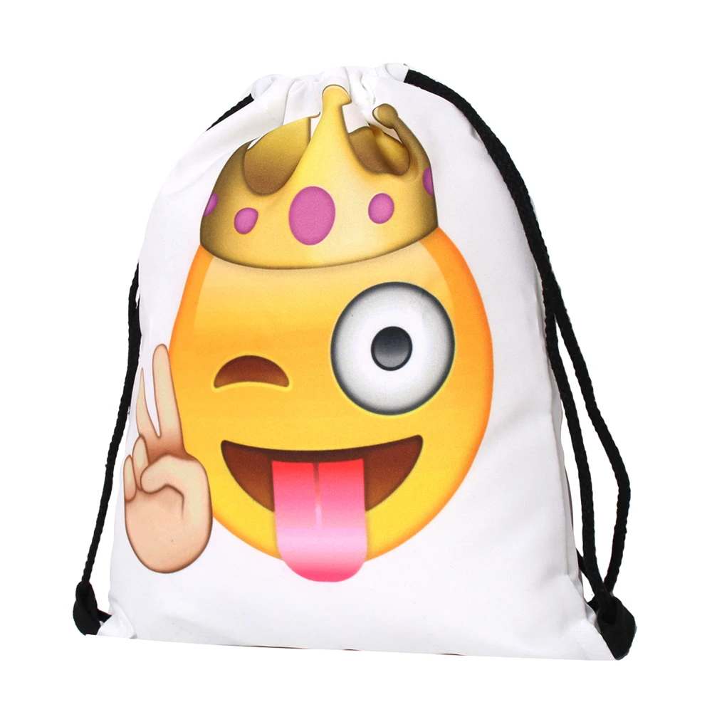 Deanfun Emoji Рюкзак 2017 Новые Моды для Женщин Рюкзаки 3D Печати Мешки Drawstring Сумка Для