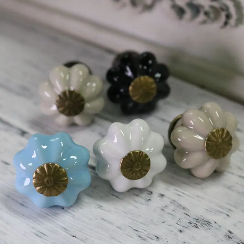 1 шт. симпатичная детская комната белая черная керамическая дверная ручка шкаф