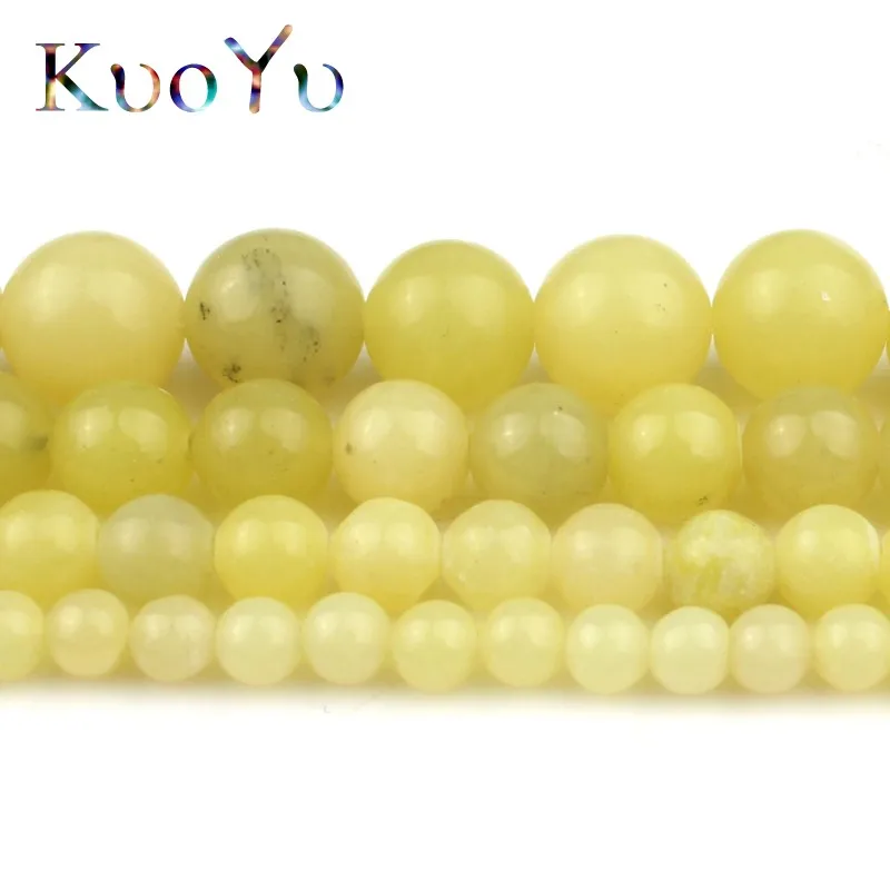 Бусины из нефрита круглые бусины натурального камня лимонного цвета россыпью