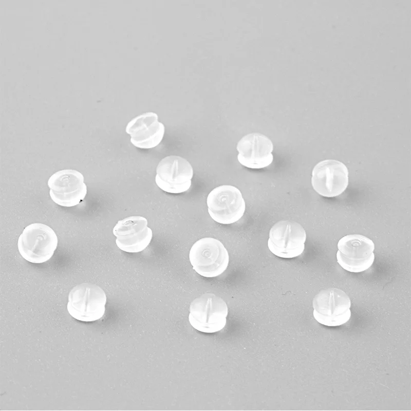  Plastic Earplugs 50PCS / Lot DIY Jewelry Plastic Earrings Accessories Plastic Rubber Earring Back Wholesale Drop Shipping