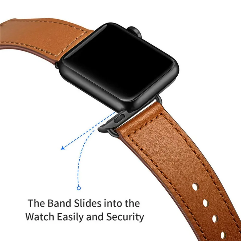 Кожаный ремешок для Apple watch 44 мм 40 мм iWatch 42 мм 38 мм браслет для часов из натуральной кожи Apple watch 5 4 3 21