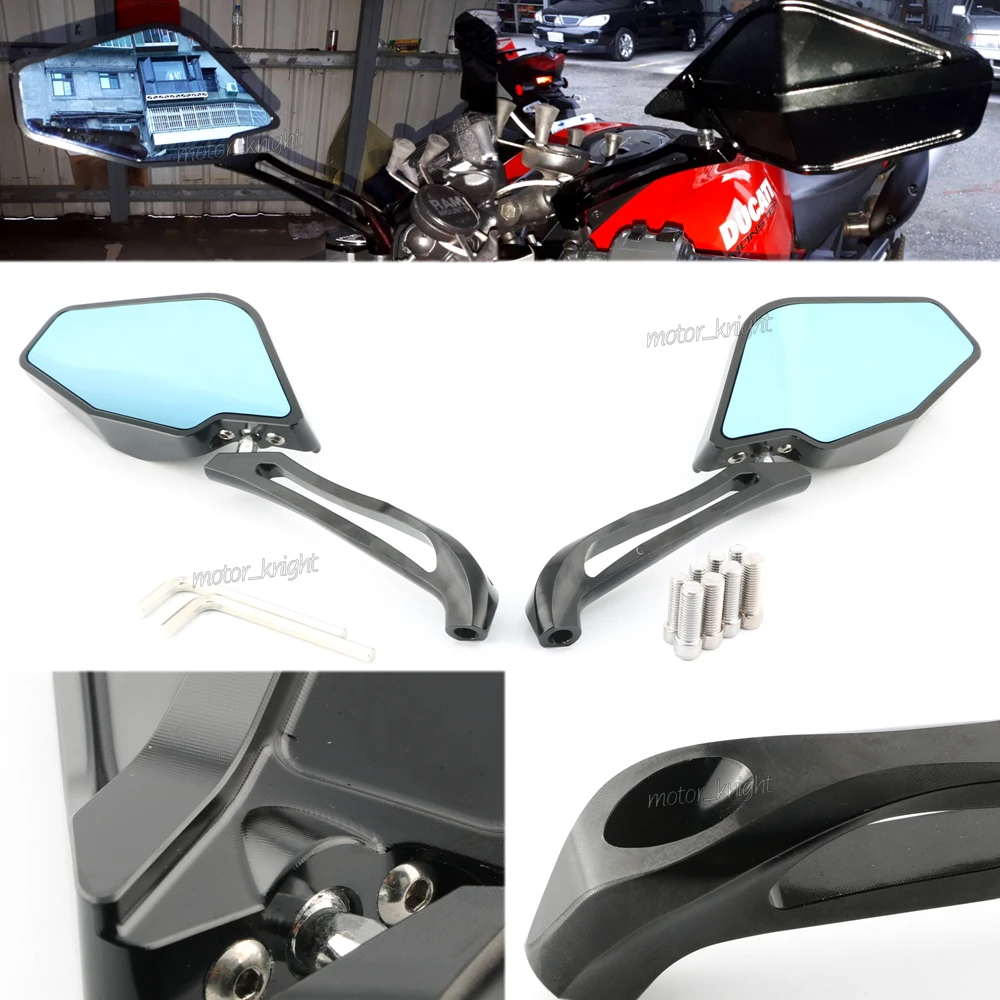 Для Ducati Monster 696 796 821 1100 1200 Evo DIAVEL CNC алюминиевые зеркала заднего вида для мотоцикла