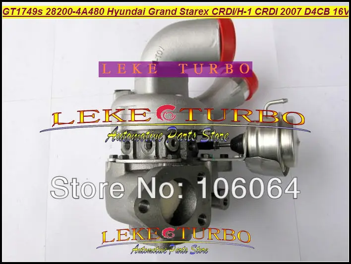 GT1749S BV43 28200-4A480 53039700145 53039700127 5303-970-0145 Turbo для HYUNDAI Grand Starex H-1 CRDI 07- D4CB 16V 2.5L 170HP |