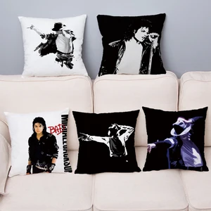 Майкл Джексон чехол для подушки с принтом, супер мягкие короткие плюшевые подушки, Чехлы 45*45, накидка на подушку, чехол для автомобиля, дивана, наволочка для домашнего декора, чехол