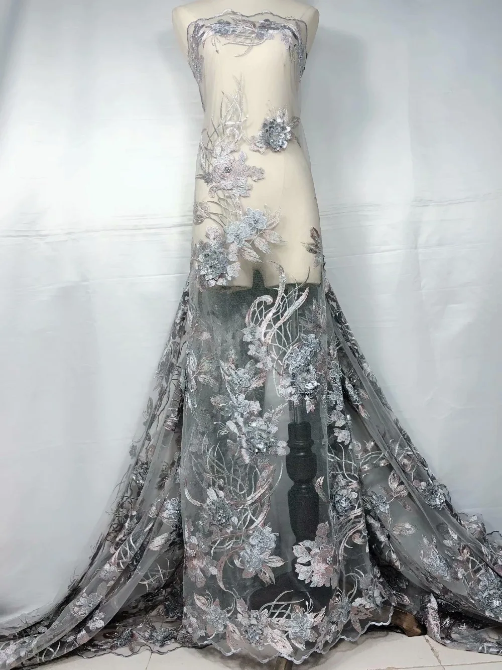 3D Цветочная вышивка африканский гипюр кружево смесь французское Уникальная