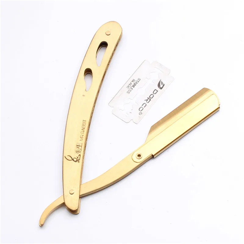 M6102 Jin No Bag 14*2 см 1 шт. Mr Rabbit Профессиональный парикмахерский стальной складной нож для бритья инструменты для удаления волос Бритва+ лезвие T6102 - Цвет: M6102 Jin No Bag