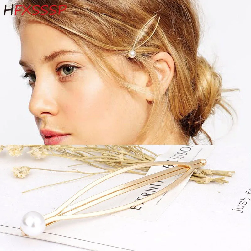 HFXSSSP популярная простая Модная элегантная Золотая Геометрическая жемчужная