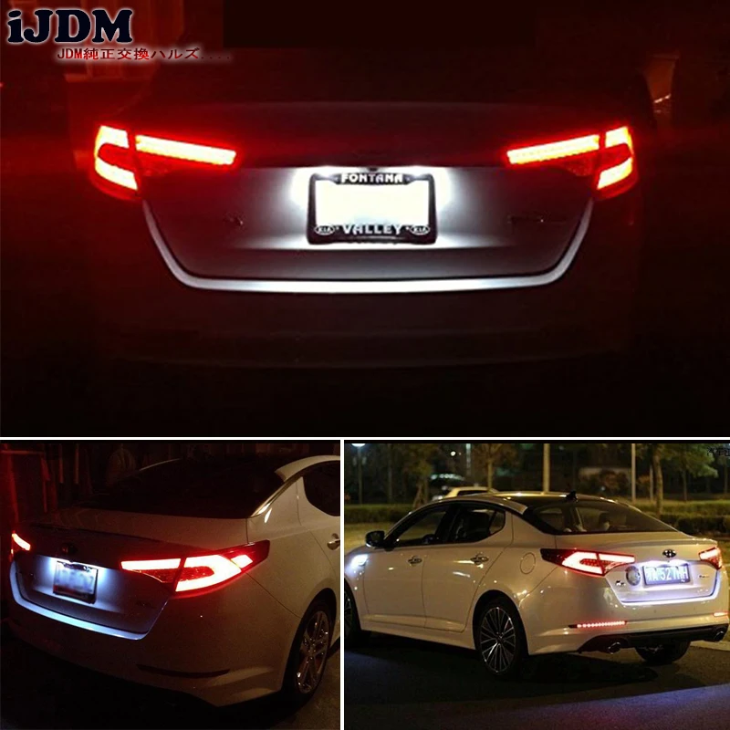 IJDM Белый светодиодный фонарь CAN bus для номерного знака в сборе KIA 2013 2015 Cadenza 2006 Optima