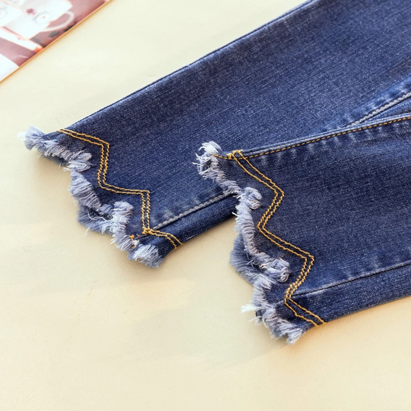 2019 Ripped Skinny Pencil Jeans Woman Plus Size High Waist Mom Stretch jeans Ladies Denim Pants Trousers Women jean femme | Женская