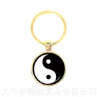 2018 новый китайский даосизм знак древние восемь схемы брелок чакра Yin Yang кулон дао тайцзи заявление кольцо для ключей