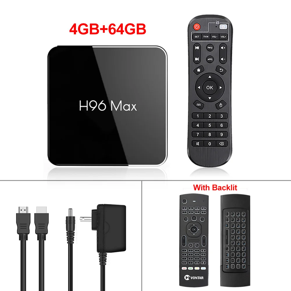 4GB 64GB MX3 No voic H96 MAX X2 Android tv Box 9,0 4 Гб 64 Гб S905X2 1080P H.265 4K Google Store Netflix Youtube H96MAX 2G16G Smart tv box - Цвет: 4GB 64GB MX3 No voic
